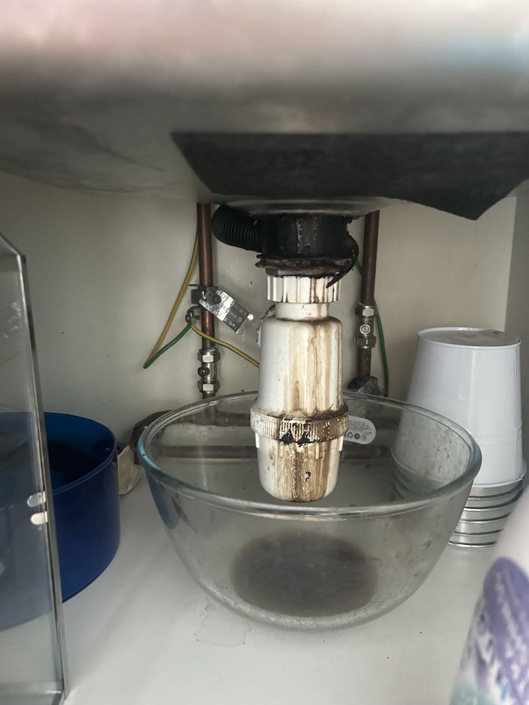 Under sink leak repair