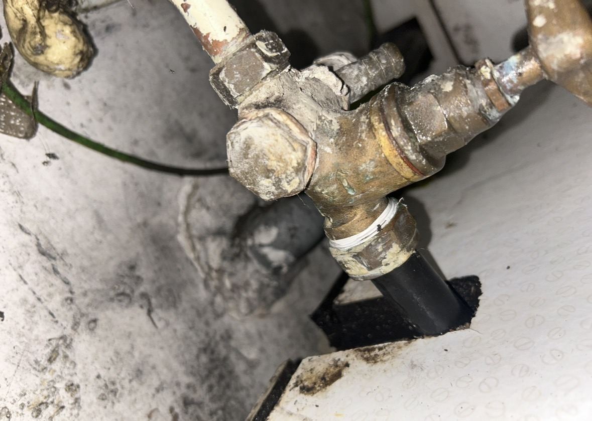 Bathroom plumbing work